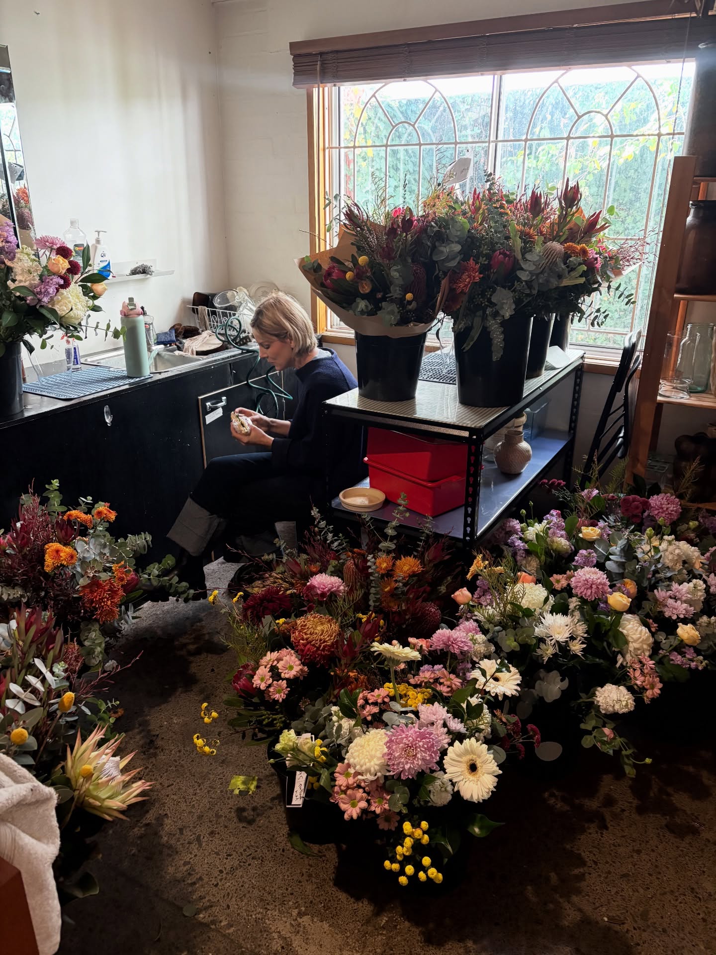 Hand-tied bouquet from Larkspur, Daylesford